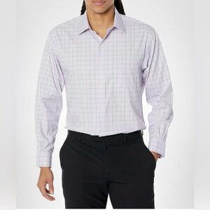 Brooks Brothers White and Purple Checkered Dress Shirt